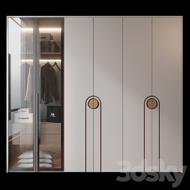 Wardrobe GHS-2395 3DS Max Model - thumbnail 2