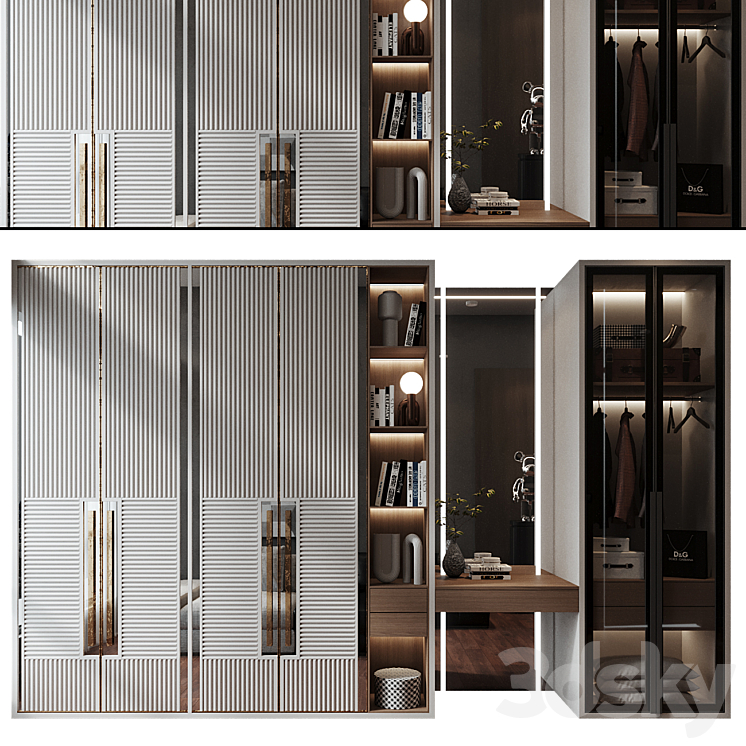 Wardrobe GHS-2398 3DS Max Model - thumbnail 1