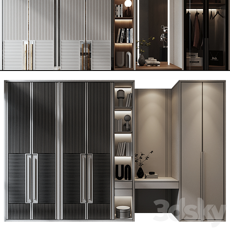 Wardrobe GHS-2398 3DS Max Model - thumbnail 2