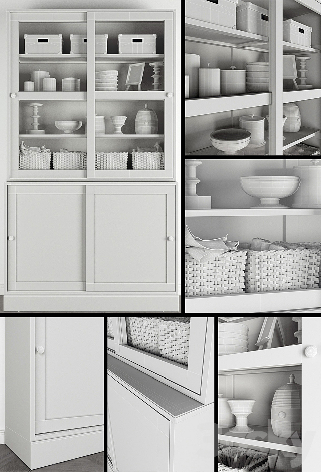 Wardrobe Havsta _ Havsta with sliding doors 3ds Max - thumbnail 3