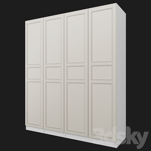 Wardrobe IKEA FLISBERGET 3DS Max Model - thumbnail 2