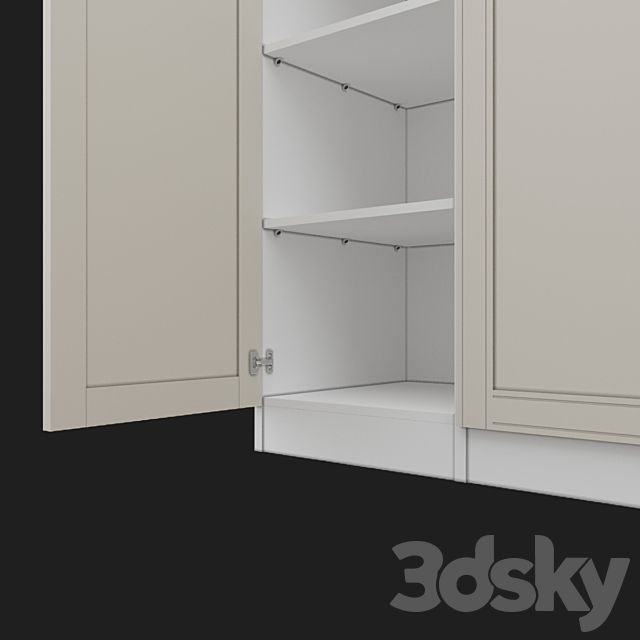 Wardrobe IKEA FLISBERGET 3DS Max Model - thumbnail 3