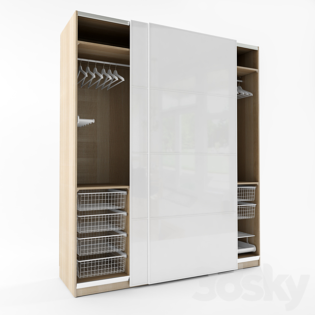 Wardrobe ikea pax 3ds Max - thumbnail 1