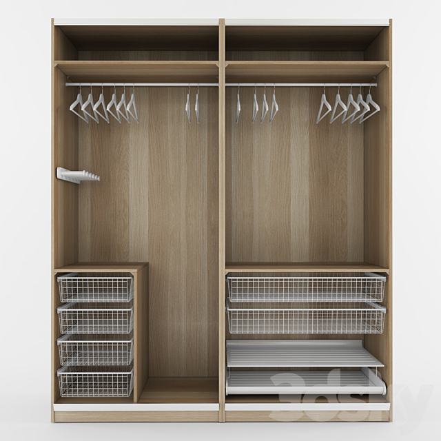 Wardrobe ikea pax 3ds Max - thumbnail 3