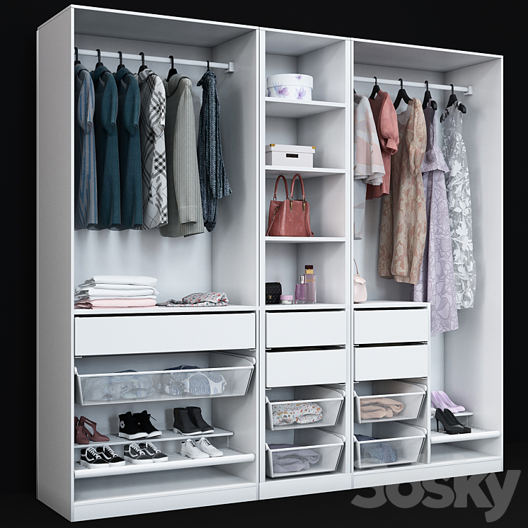 Wardrobe Ikea Pax 3DS Max - thumbnail 2