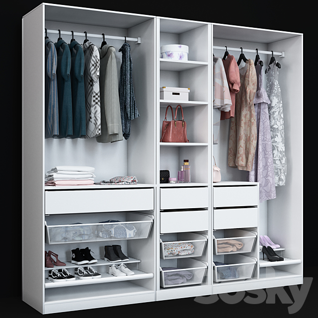 Wardrobe Ikea Pax 3DS Max Model - thumbnail 2