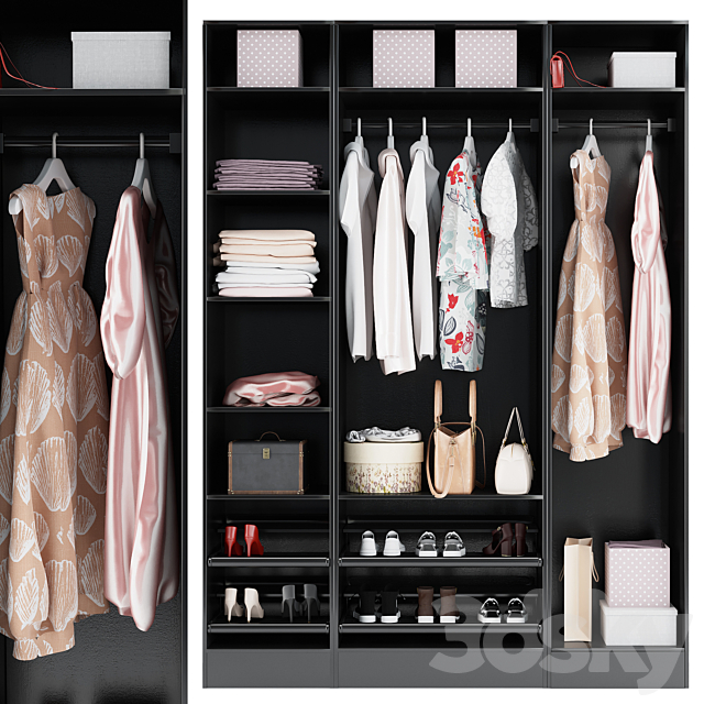 Wardrobe Ikea Pax 3DSMax File - thumbnail 1