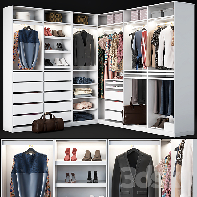 Wardrobe Ikea PAX 3DSMax File - thumbnail 1