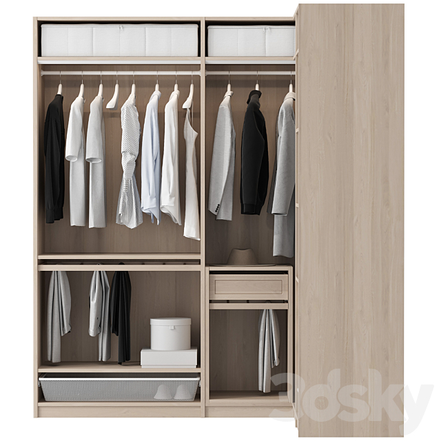 Wardrobe IKEA Set 03 3DS Max Model - thumbnail 6