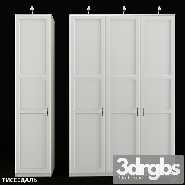 Wardrobe ikea tissedal 3dsmax Download - thumbnail 1