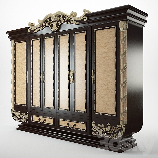 Wardrobe in oriental style 3DSMax File - thumbnail 1