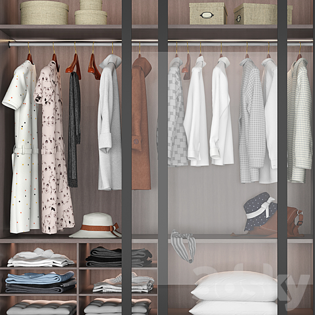 Wardrobe in the Bedroom 3ds Max - thumbnail 2