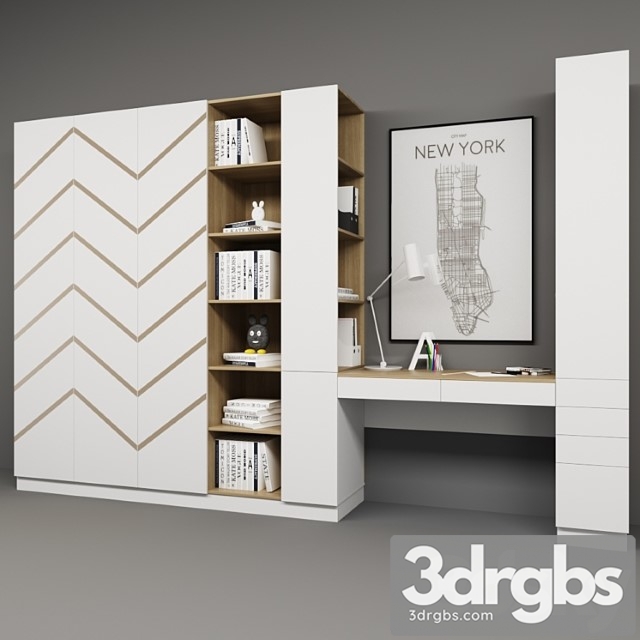 Wardrobe in the room 3dsmax Download - thumbnail 1