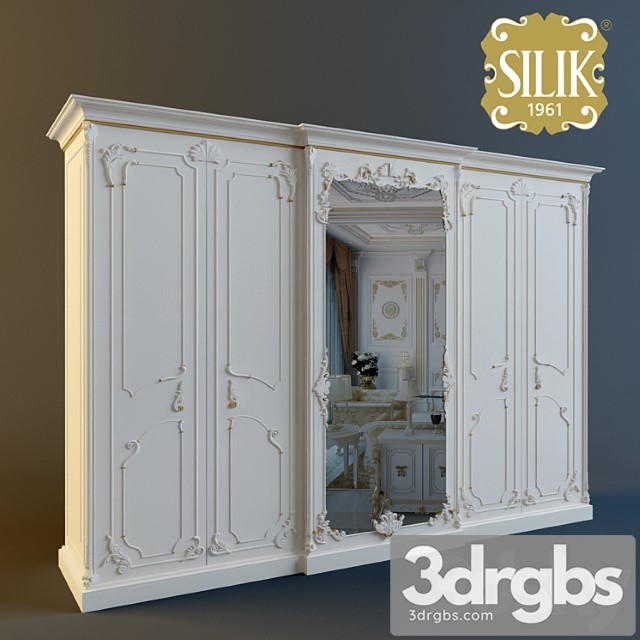 Wardrobe Larissa Silik 4 Door 3dsmax Download - thumbnail 1