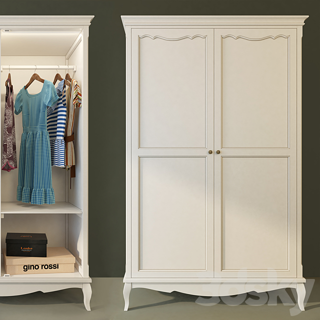 Wardrobe Leontina beige. Whatnot 3DSMax File - thumbnail 1