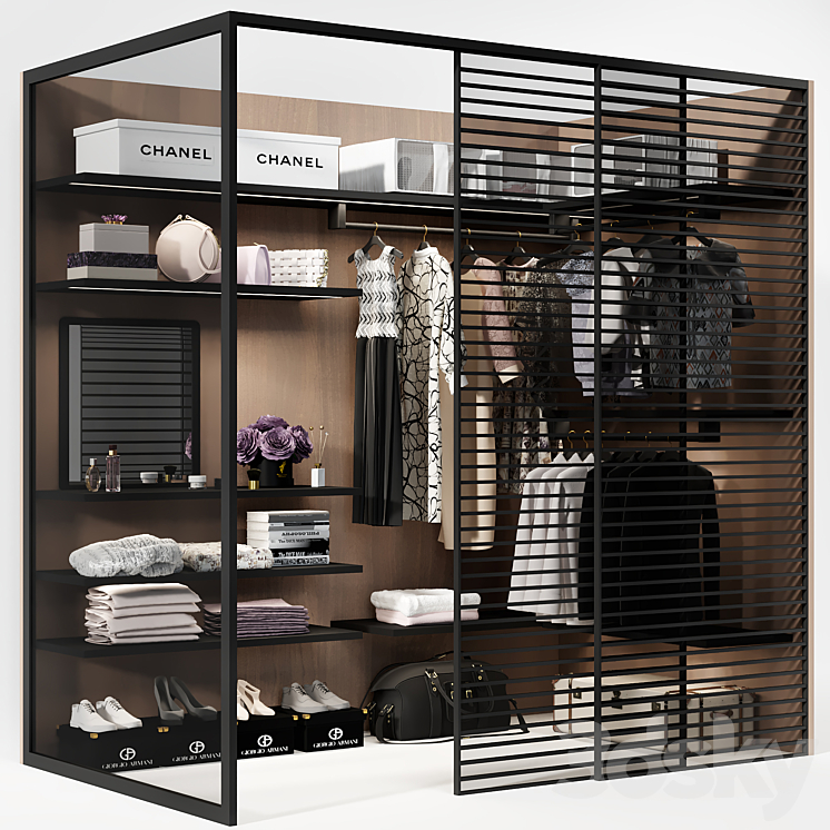 Wardrobe modern 2 3DS Max Model - thumbnail 1