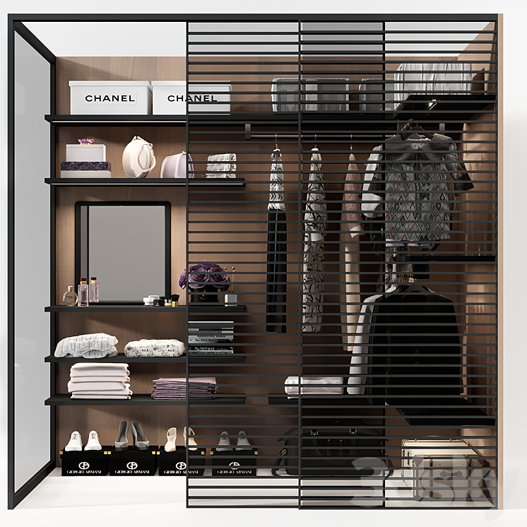 Wardrobe modern 2 3DS Max Model - thumbnail 2