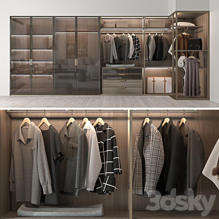 Wardrobe Molteni & C 3DS Max - thumbnail 1