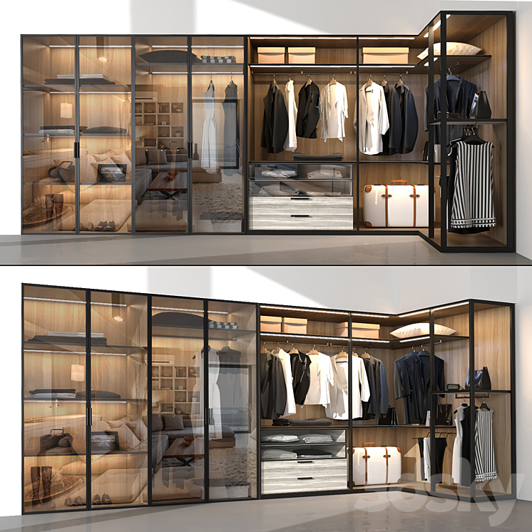 wardrobe Molteni & C 3DS Max - thumbnail 1