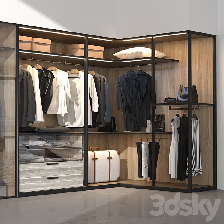 wardrobe Molteni & C 3DS Max - thumbnail 2