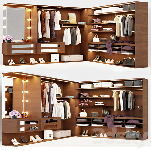 Wardrobe OPEN Besana 3ds Max - thumbnail 1