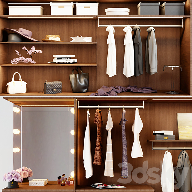 Wardrobe OPEN Besana 3ds Max - thumbnail 2