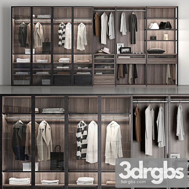 Wardrobe Poliform Garderob 3dsmax Download - thumbnail 1