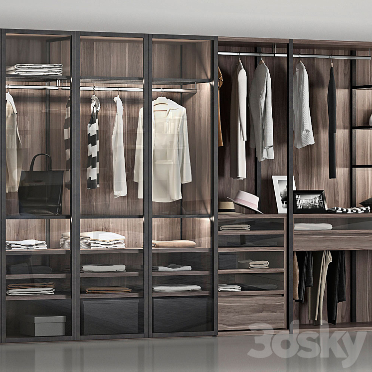 wardrobe Poliform wardrobe 3DS Max - thumbnail 2