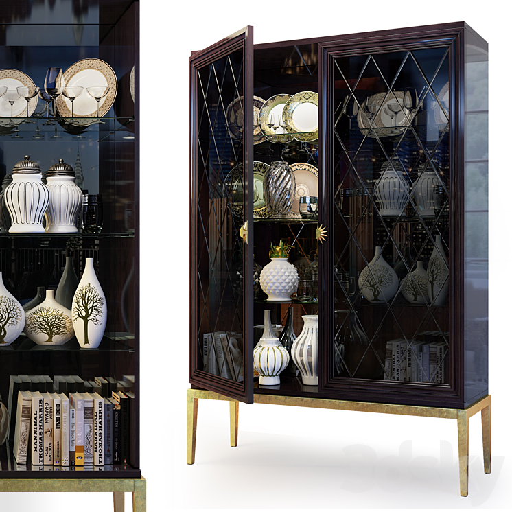 Wardrobe \/ Showcase Art Deco Gatsby. Cabinet \/ showcase by Cavio Casa 3DS Max - thumbnail 1