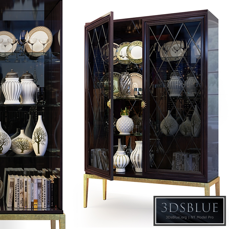 Wardrobe \/ Showcase Art Deco Gatsby. Cabinet \/ showcase by Cavio Casa 3DS Max - thumbnail 3