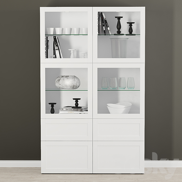 Wardrobe showcase Besta _ BESTO  Hanviken. Sindvik. 3DSMax File - thumbnail 1