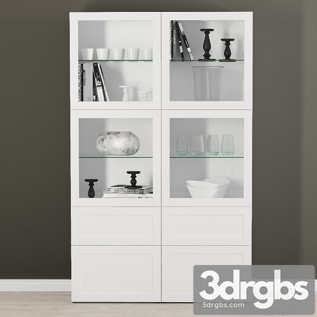 Wardrobe showcase Besta BESTO Hanviken Sindvik 3dsmax Download - thumbnail 1