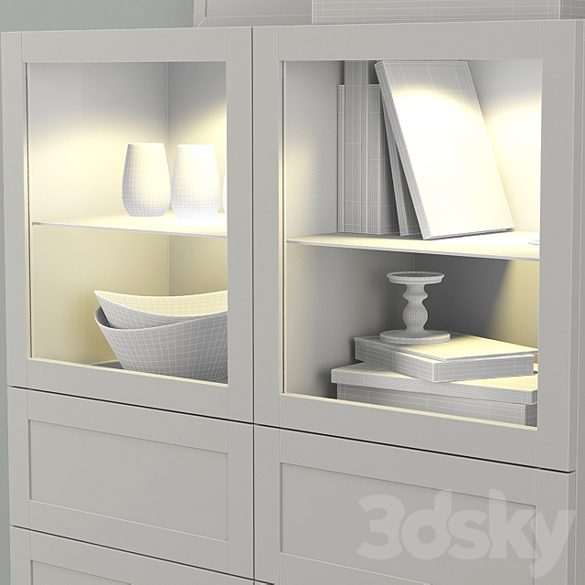 Wardrobe showcase  BESTO _ Besta Hanviken. Sindvik. 3DSMax File - thumbnail 3