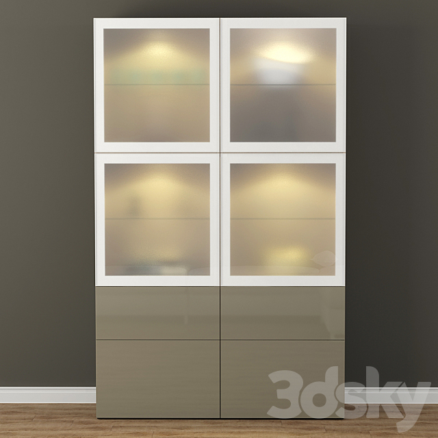 Wardrobe showcase IKEA BESTO _ Besta 3DSMax File - thumbnail 1