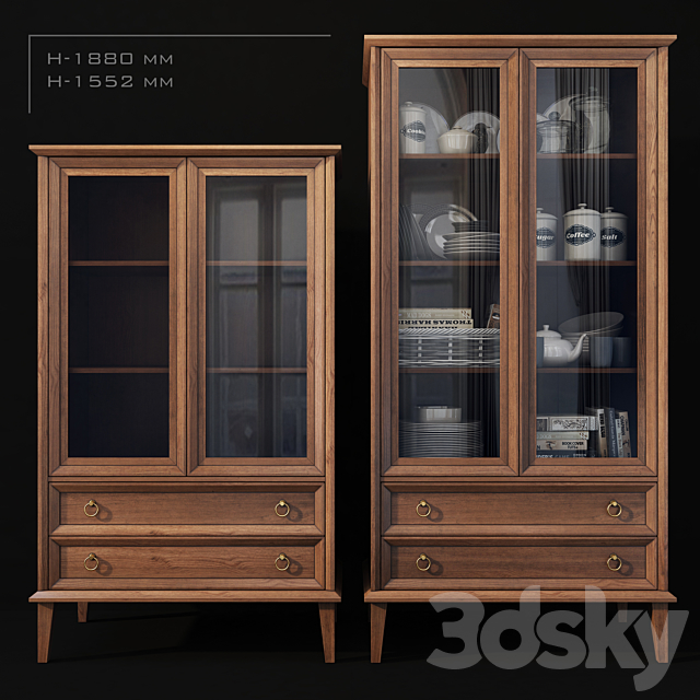 Wardrobe showcase Palermo. Cabinet showcase by Dogta SH 3ds Max - thumbnail 2