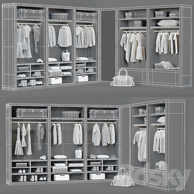 Wardrobe SIPARIO S 06 Pianca 3DS Max Model - thumbnail 3