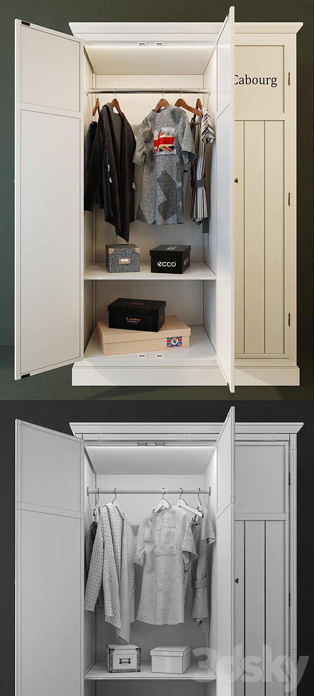 Wardrobe tricuspid “Palermo”. Whatnot 3DSMax File - thumbnail 2