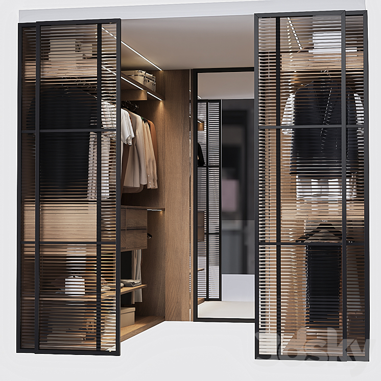 Wardrobe walk in 3DS Max Model - thumbnail 1