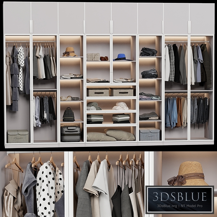 Wardrobe wall 3DS Max - thumbnail 3