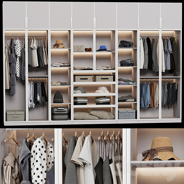 Wardrobe wall 3DSMax File - thumbnail 1