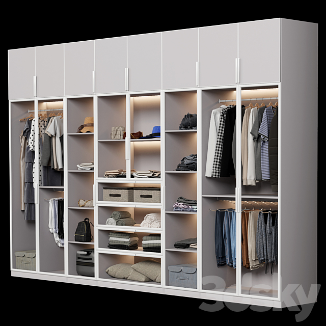 Wardrobe wall 3DSMax File - thumbnail 2