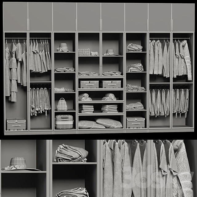 Wardrobe wall 3DSMax File - thumbnail 6