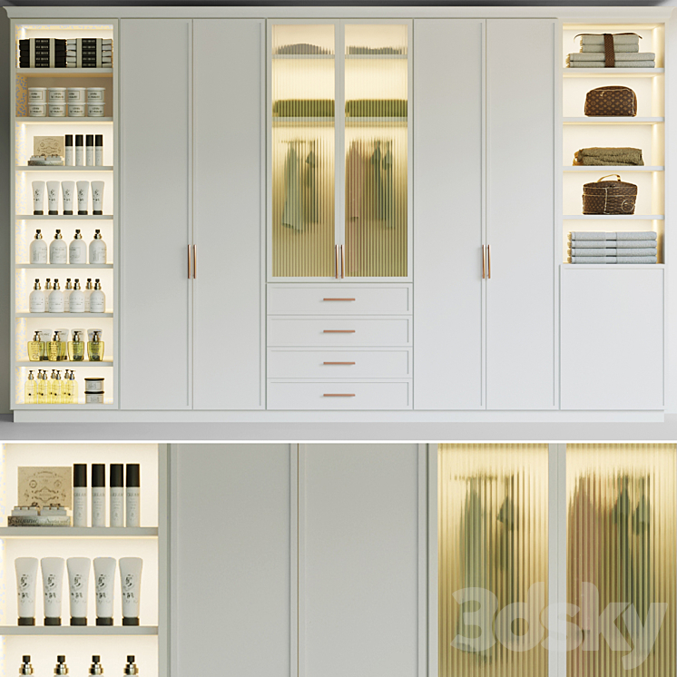 Wardrobe – wardrobe with clothes 3DS Max - thumbnail 1