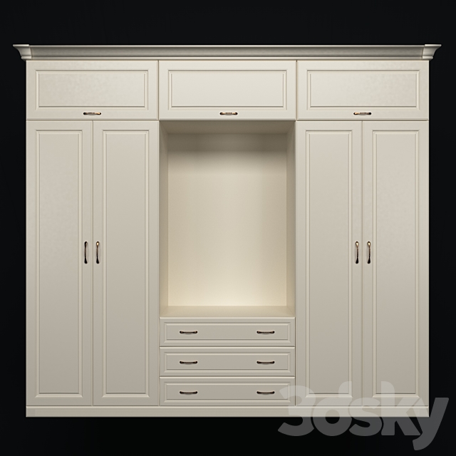 Wardrobe with a niche 3DSMax File - thumbnail 1