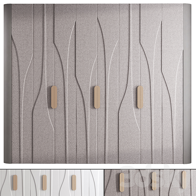 Wardrobe with abstract panel in 2 OPTIONS 3ds Max - thumbnail 1