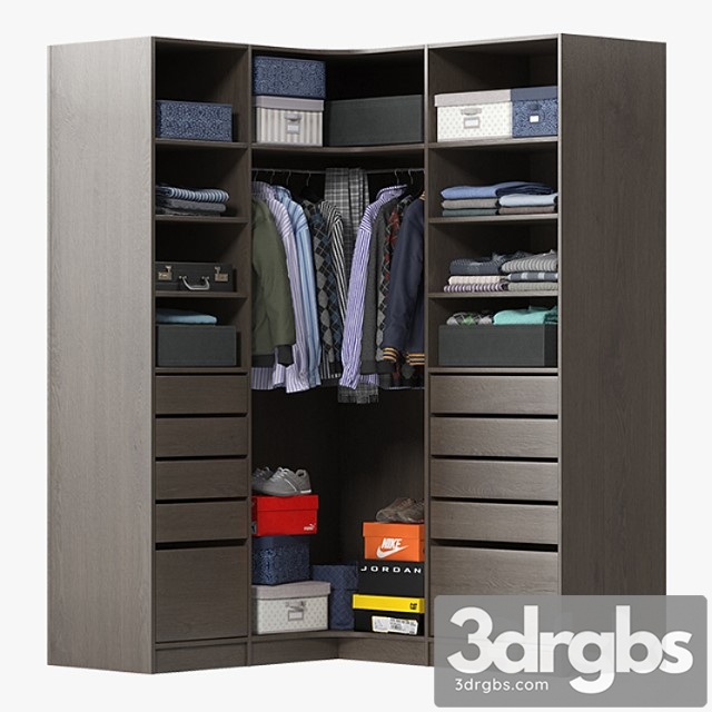 Wardrobe With Clothes 3dsmax Download - thumbnail 1