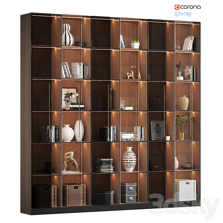 Wardrobe with decor # 12 3DS Max Model - thumbnail 1