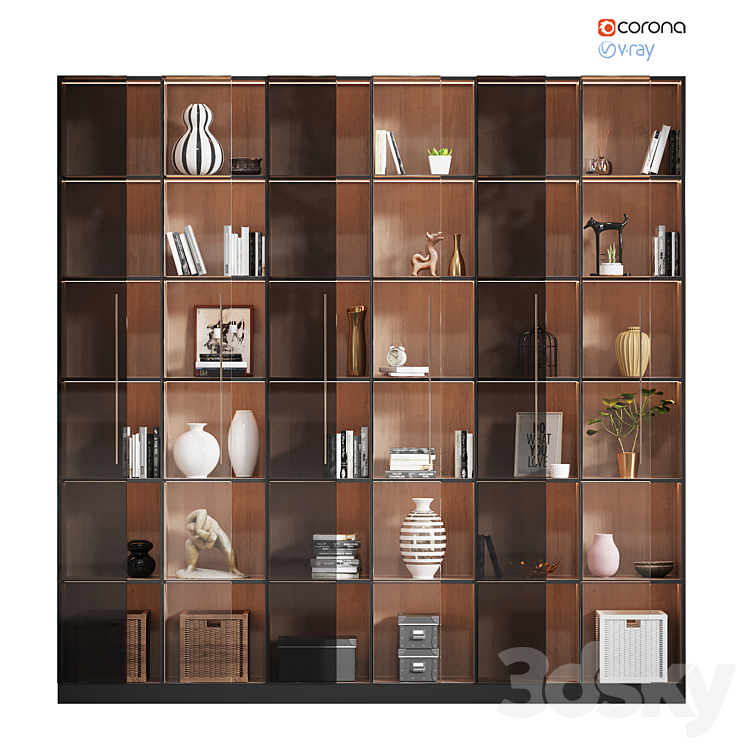 Wardrobe with decor # 12 3DS Max Model - thumbnail 2