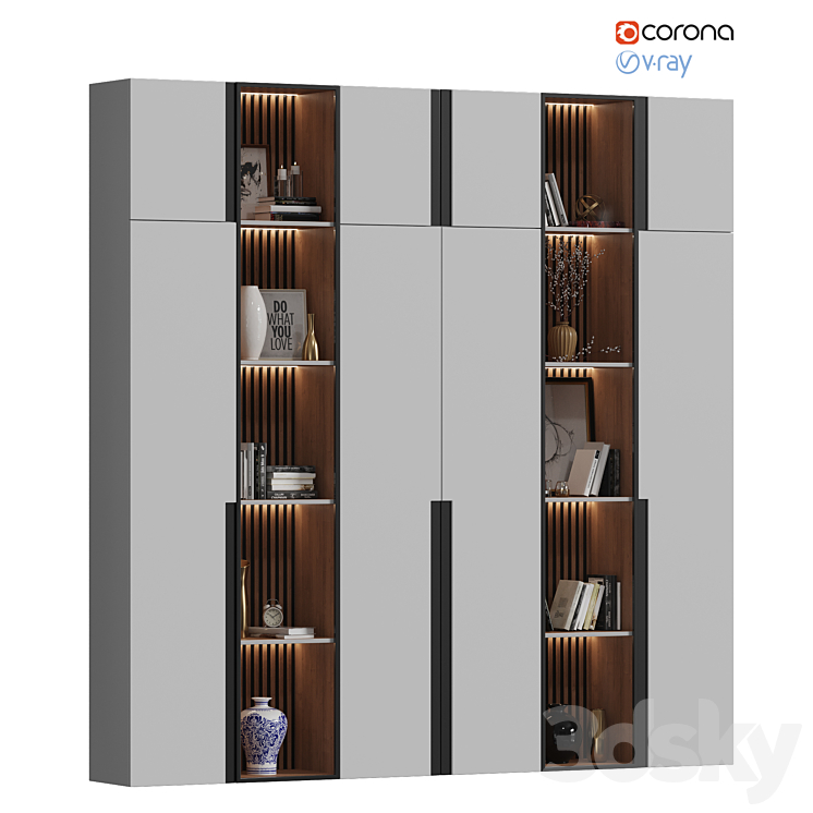 Wardrobe with decor # 2 3DS Max - thumbnail 2