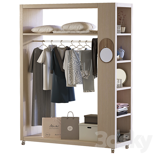 Wardrobe with decor 2 3DS Max Model - thumbnail 2